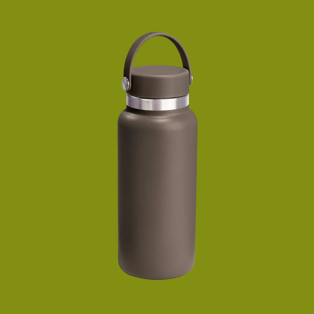 Brown Daily Hydration Dual Lid Insulated Stainless Steel Water Bottle