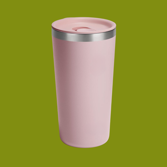 Pink Daily Hydration Vibrant Portable Stainless Steel Coffee Cup