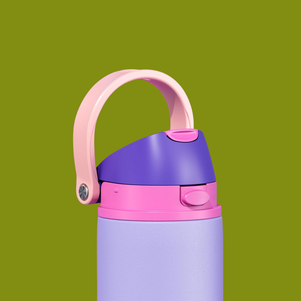 Purple Daily Hydration Dual Lid Insulated Stainless Steel Water Bottle