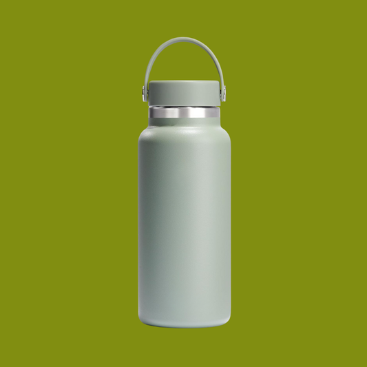 Light Green Daily Hydration Dual Lid Stainless Steel Water Bottle